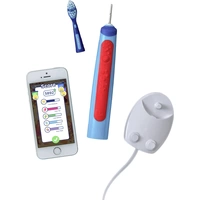 Playbrush Smart Sonic 5162001 Elektrische Kinderzahnbürste Schallzahnbürste Hellblau, Rot Playbrush Smart Sonic 5162001 Elektrische Kinderzahnbürste Schallzahnbürste Hellblau, Rot