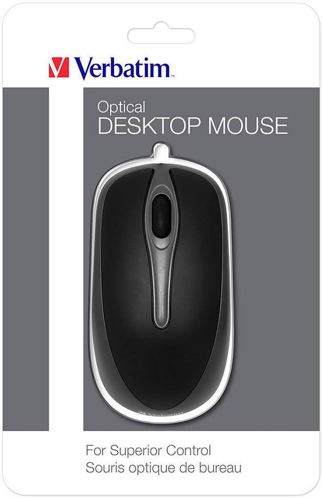 Verbatim Optical Maus USB Optisch Schwarz 3 Tasten 1000 dpi