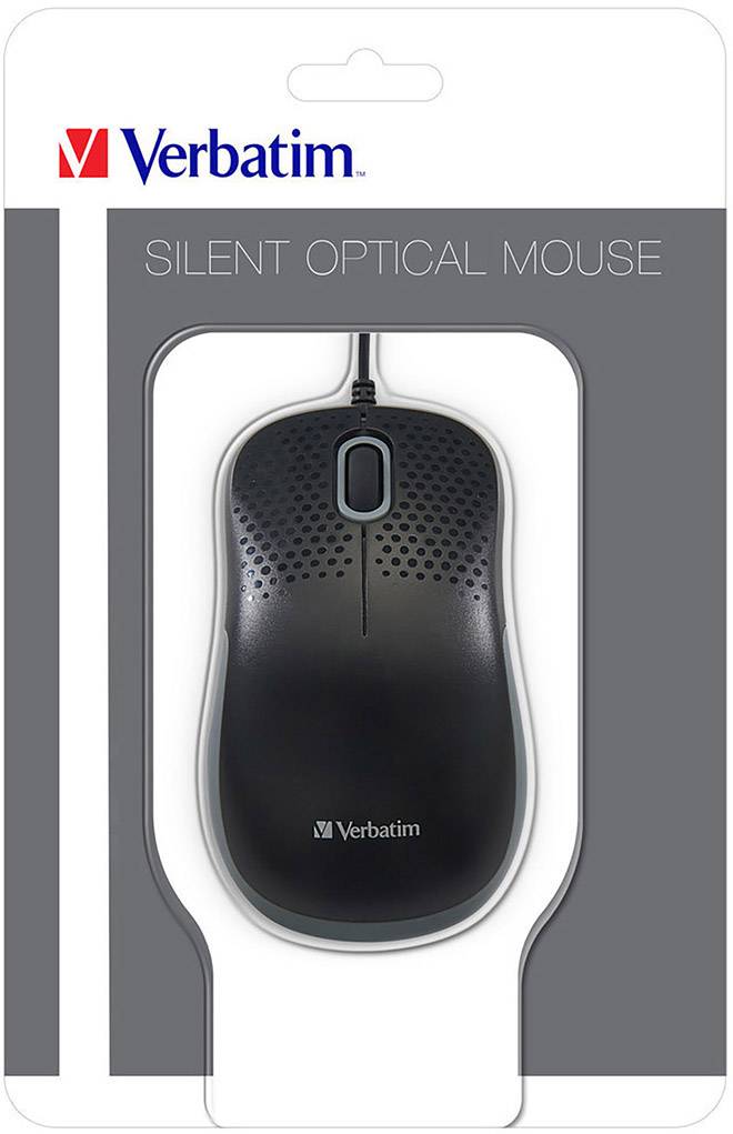 Verbatim Silent Maus USB Optisch Schwarz 3 Tasten 1000 dpi