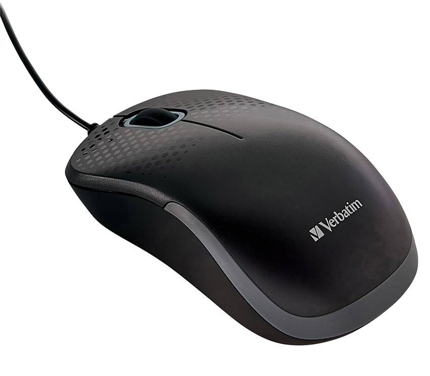 Verbatim Silent Maus USB Optisch Schwarz 3 Tasten 1000 dpi
