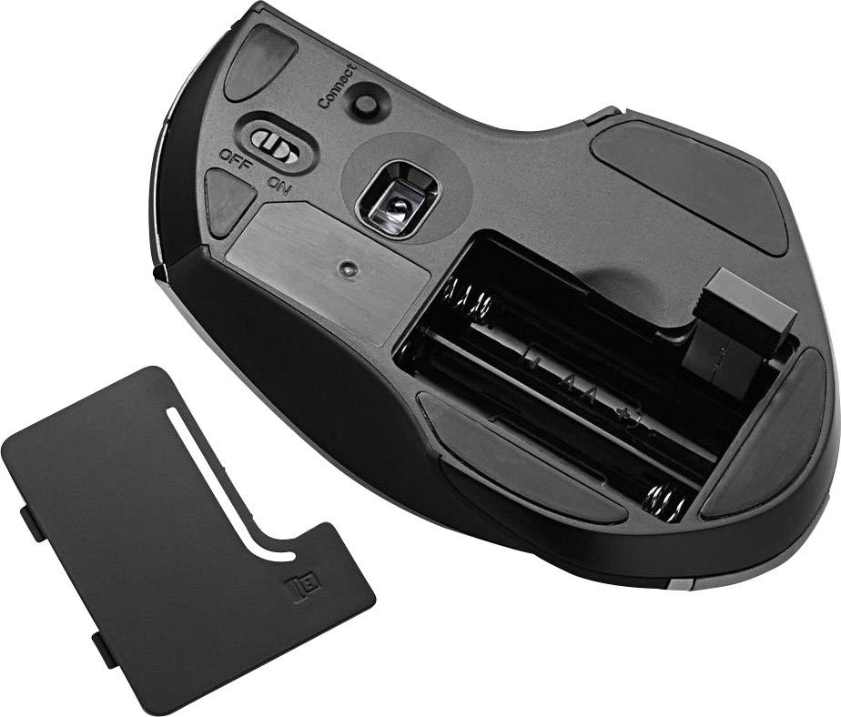 Verbatim Deluxe Ergonomische Maus Funk Optisch Grau (metallic) 8 Tasten 1600 dpi Ergonomisch