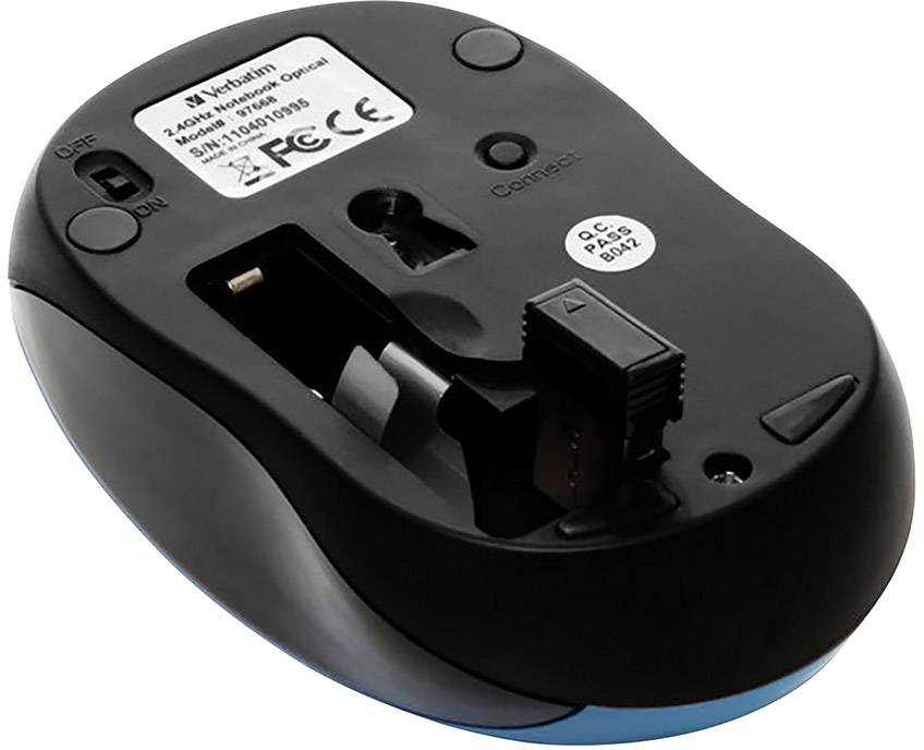 Verbatim Go Nano Maus Funk Optisch Karibikblau 3 Tasten 1600 dpi