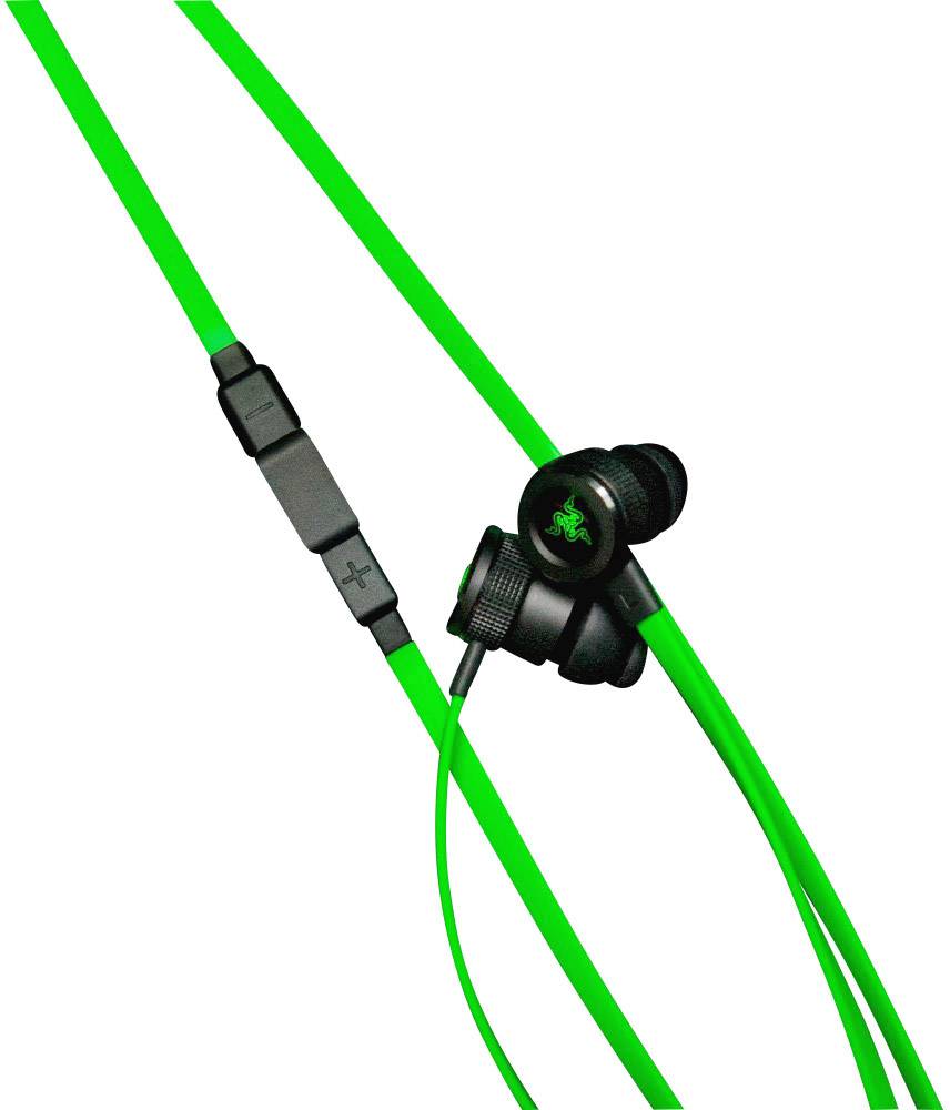 RAZER Hammerhead for iOS Gaming In Ear Headset kabelgebunden Stereo Schwarz, Grün Noise Cancelling Lautstärkeregelung, Mikrofon-Stummschaltung