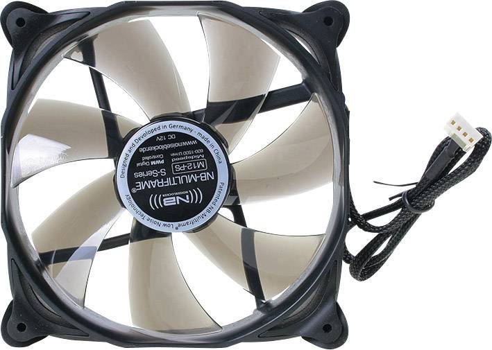 NoiseBlocker M12-PS PC-Gehäuse-Lüfter Schwarz, Grau (B x H x T) 120 x 120 x 25mm