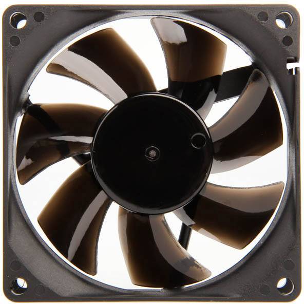 NoiseBlocker P-1 PC-Gehäuse-Lüfter Schwarz (B x H x T) 80 x 80 x 25 mm