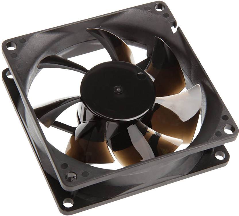 NoiseBlocker P-1 PC-Gehäuse-Lüfter Schwarz (B x H x T) 80 x 80 x 25 mm