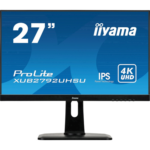 Iiyama Prolite XUB2792UHSU LED-Monitor 68.6cm (27 Zoll) EEK G (A - G) 3840 x 2160 Pixel 4K 4 ms DVI, HDMI®, DisplayPort, USB 3.2