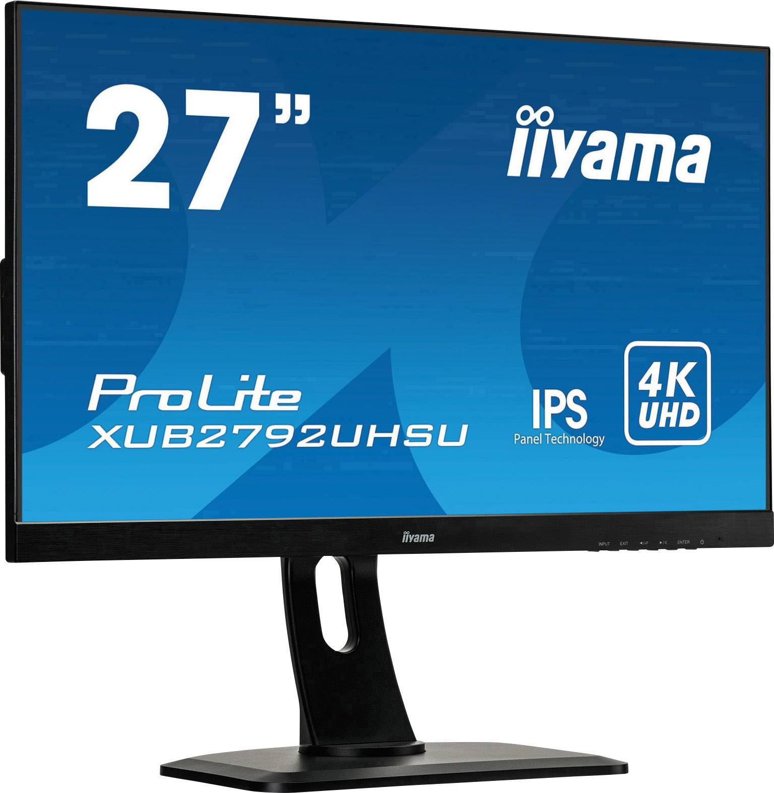 Iiyama Prolite XUB2792UHSU LED-Monitor EEK G (A - G) 68.6cm (27 Zoll) 3840 x 2160 Pixel 16:9 4 ms DVI, HDMI®, DisplayPort, USB