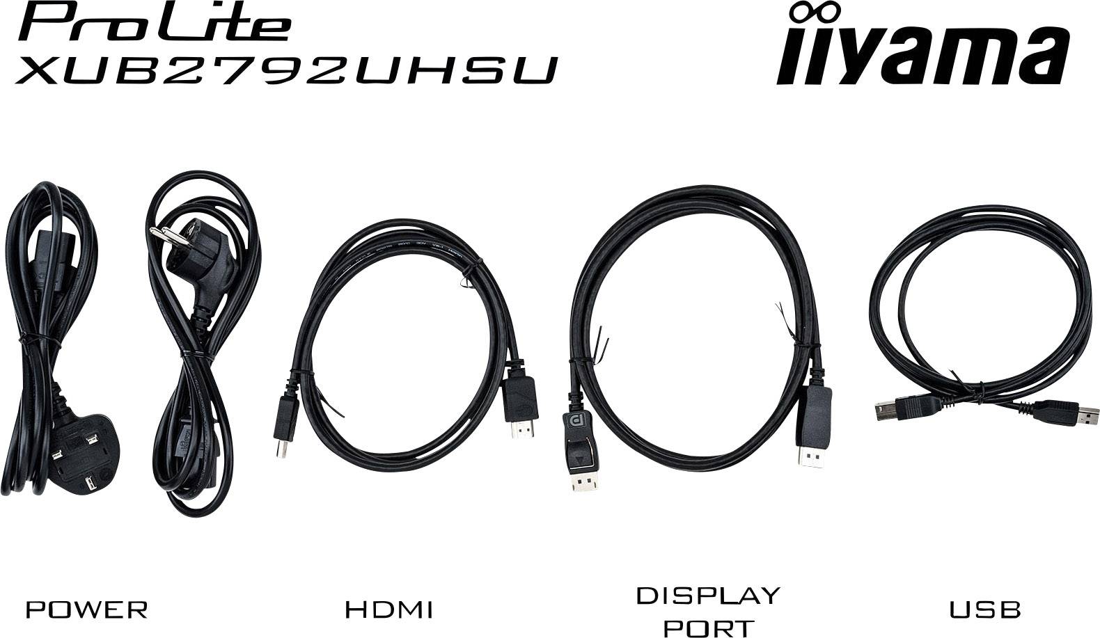 Iiyama Prolite XUB2792UHSU LED-Monitor EEK G (A - G) 68.6cm (27 Zoll) 3840 x 2160 Pixel 16:9 4 ms DVI, HDMI®, DisplayPort, USB