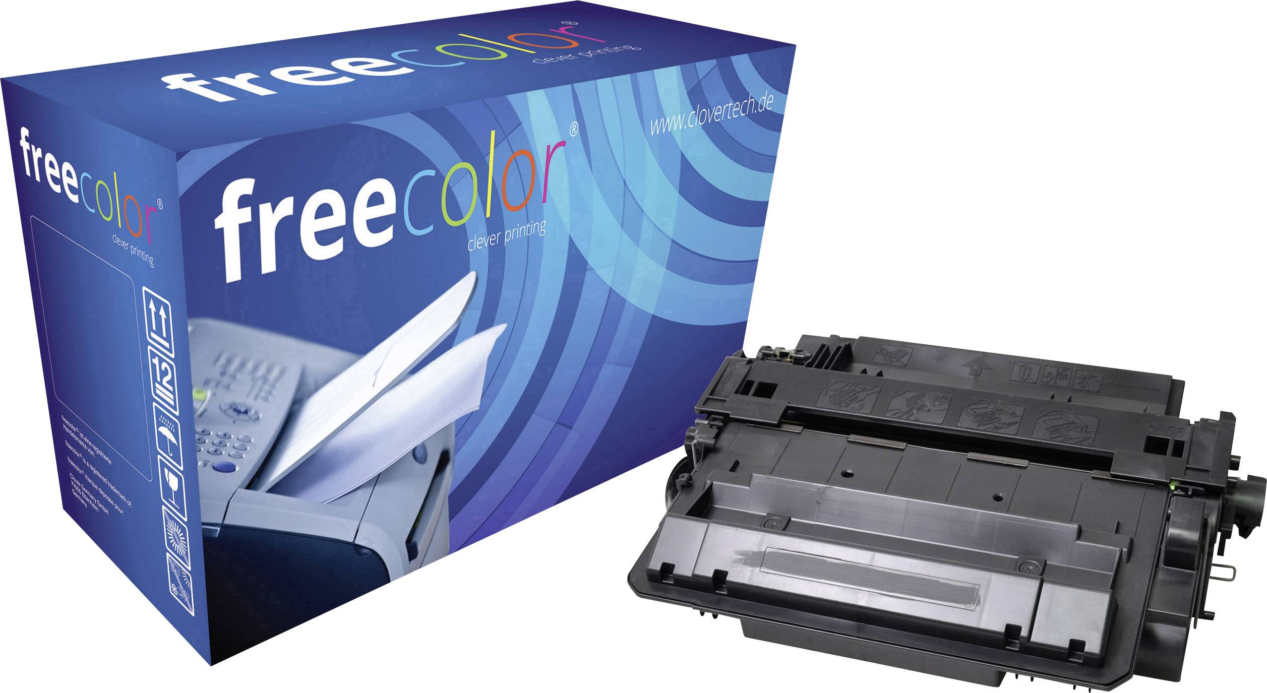 FREECOLOR - 500 g - Schwarz - kompatibel - Tonerpatrone (Alternative zu: HP 55X)