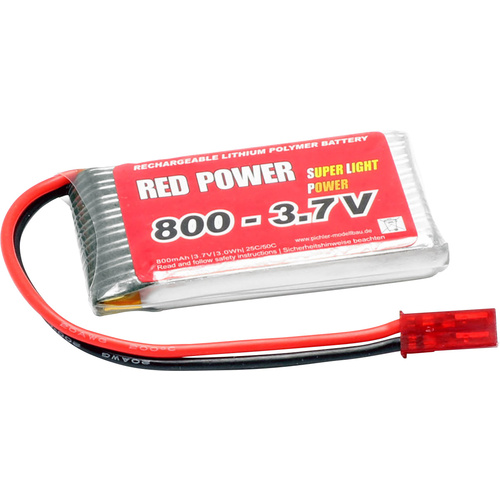 Pack de batterie (LiPo) 3.7 V 800 mAh Red Power C8164 25 C Softcase BEC