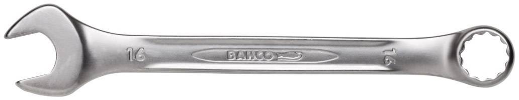 Ein silberner Schraubenschlüssel mit einer offenen und einer Ringseite. In der Mitte ist die Marke 'Bahco' eingraviert.