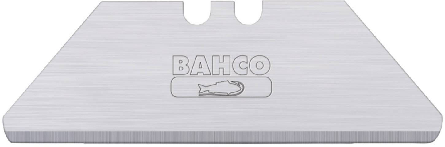 Silberne Klinge mit der Aufschrift 'BAHCO' und Fisch-Logo in der Mitte.