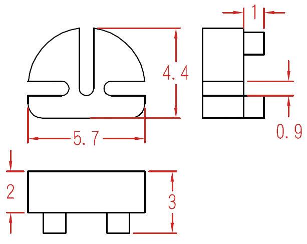 TRU Components TC-TRW3203 Transistor-Abstandshalter Passend für Gehäuse (Halbleiter): TO-92 (L x B x H) 5.7 x 4.4 x 3mm