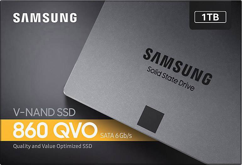 Samsung 860 QVO 1TB Interne SATA SSD 6.35cm (2.5 Zoll) SATA 6 Gb/s Retail MZ-76Q1T0BW