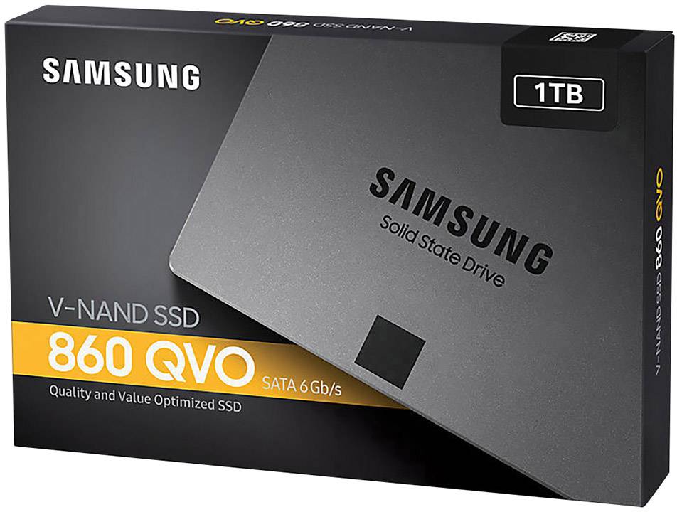 Samsung 860 QVO 1TB Interne SATA SSD 6.35cm (2.5 Zoll) SATA 6 Gb/s Retail MZ-76Q1T0BW