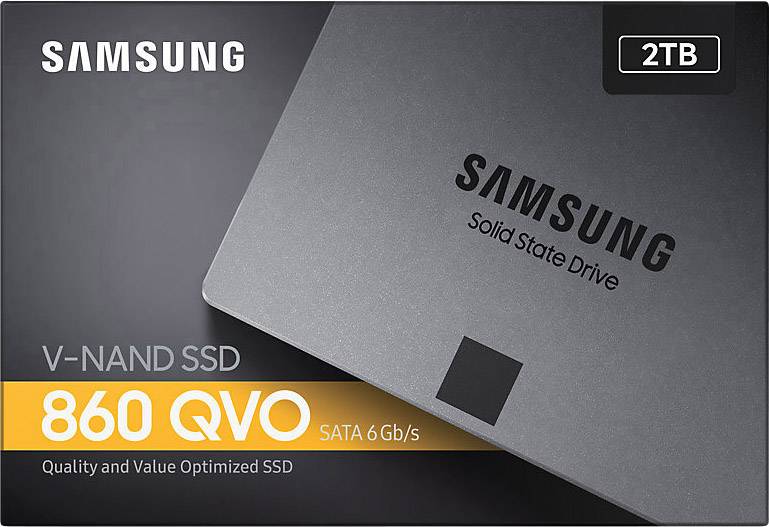 Samsung 860 QVO 2 TB Interne SATA SSD 6.35 cm (2.5 Zoll) SATA 6 Gb/s Retail MZ-76Q2T0BW