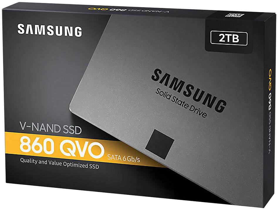 Samsung 860 QVO 2 TB Interne SATA SSD 6.35 cm (2.5 Zoll) SATA 6 Gb/s Retail MZ-76Q2T0BW