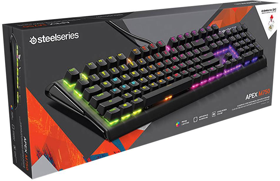 Steelseries Apex M750 USB-Gaming-Tastatur Beleuchtet Deutsch, QWERTZ, Windows® Schwarz