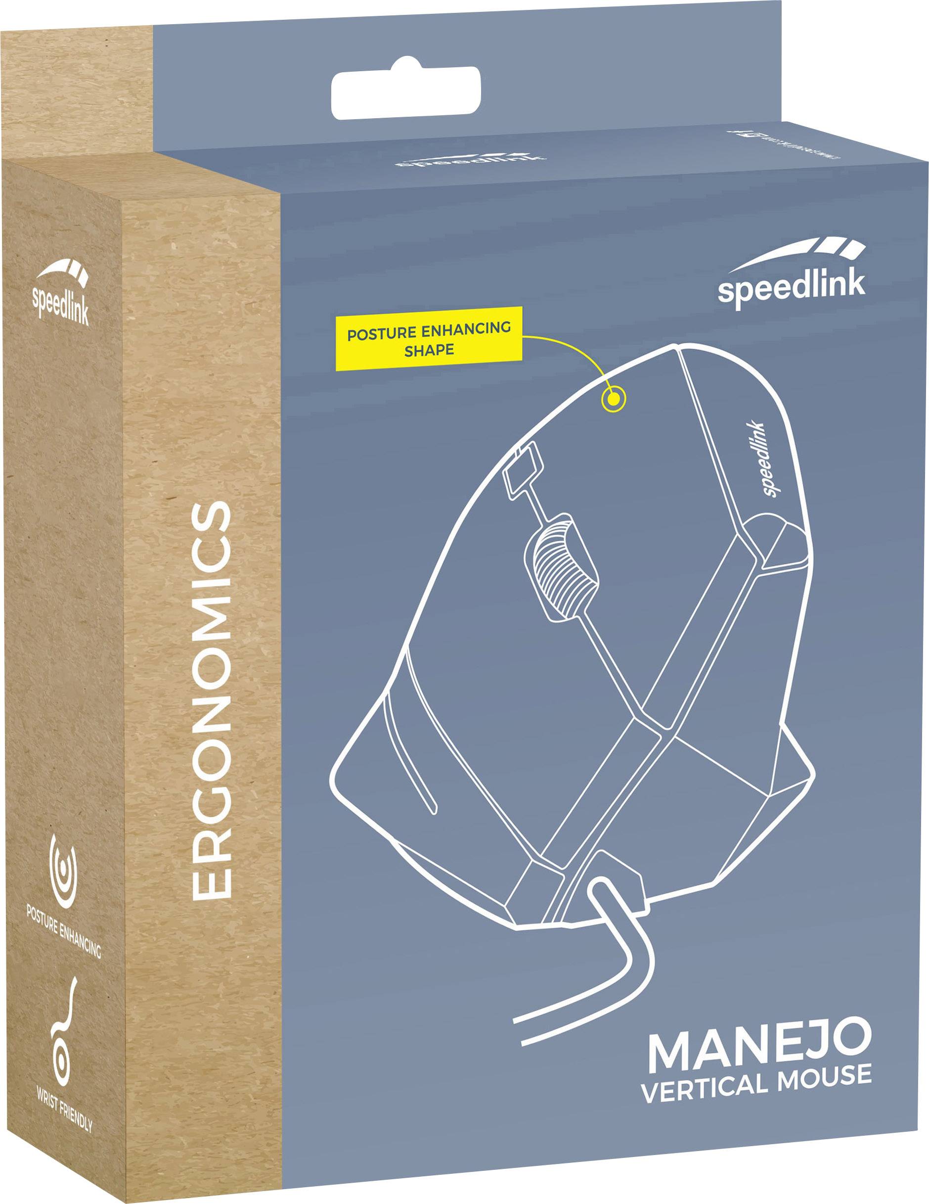SpeedLink Manejo Ergonomic Vertical USB-Maus Optisch Ergonomisch Schwarz
