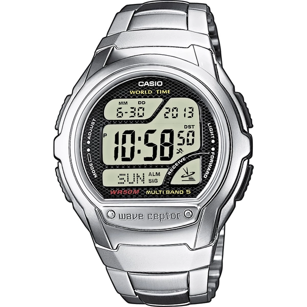 Casio Funk Armbanduhr WV-58DE-1AVEG (L x B x H) 53.4 x 43.7 x 12mm Silber Gehäusematerial=Edelstahl, Harz Material Casio Funk Armbanduhr WV-58DE-1AVEG (L x B x H) 53.4 x 43.7 x 12mm Silber Gehäusematerial=Edelstahl, Harz Material