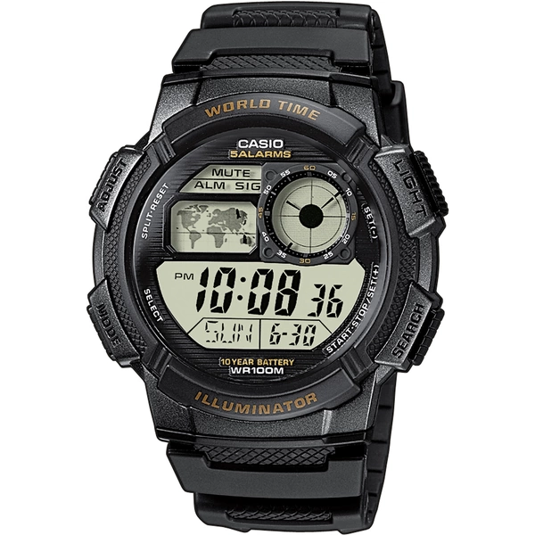 Casio Quarz Armbanduhr AE-1000W-1AVEF (L x B x H) 48.1 x 43.7 x 13.7mm Schwarz Gehäusematerial=Harz Material (Armband)=Harz Casio Quarz Armbanduhr AE-1000W-1AVEF (L x B x H) 48.1 x 43.7 x 13.7mm Schwarz Gehäusematerial=Harz Material (Armband)=Harz