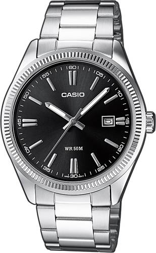 Casio Quarz Armbanduhr MTP-1302PD-1A1VEF (L x B x H) 44.2 x 38.5 x 9.2mm Silber Gehäusematerial=Mes