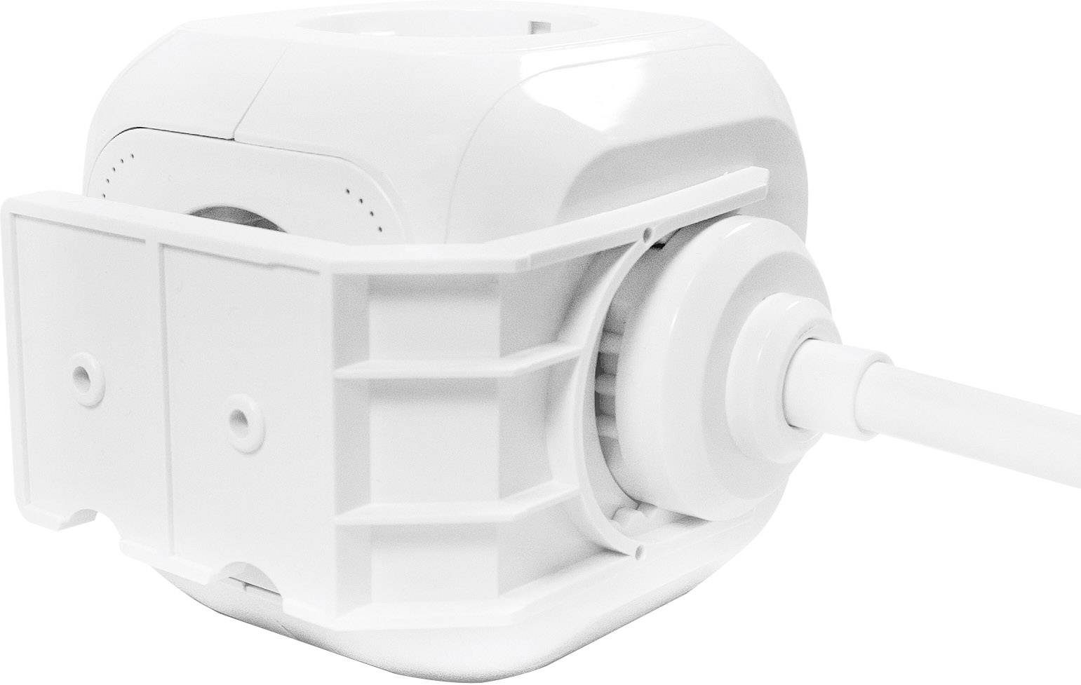 LogiLink LPS227 Steckdosenwürfel 4fach Weiß Schutzkontakt 1St.