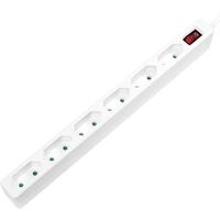 LogiLink LPS232 Steckdosenleiste mit Schalter 6fach Weiß Schutzkontakt 1St. LogiLink LPS232 Steckdosenleiste mit Schalter 6fach Weiß Schutzkontakt 1St.