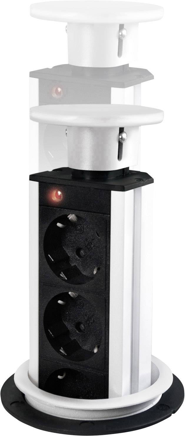 LogiLink LPS235 Einbau-Steckdosenleiste 3fach Schwarz, Silber Schutzkontakt 1 St.