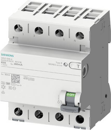 Siemens 5SV36444KK14 5SV3644-4KK14 Fehlerstrom-Schutzschalter B+ 4polig 40 A 0.3 A 400 V