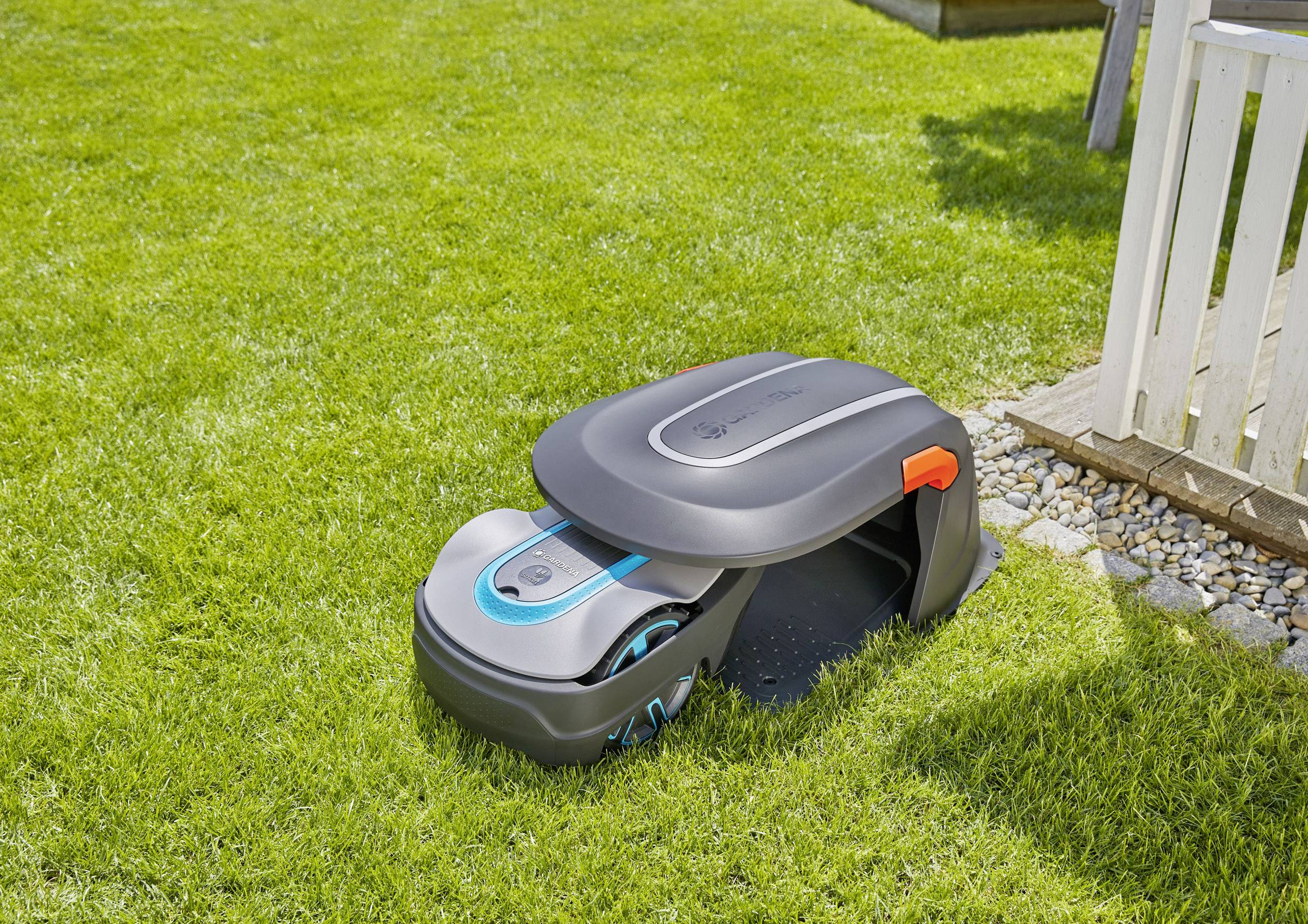 GARDENA 15020-20 für SILENO minimo, SILENO city und SILENO life Garage 1er Set Passend für (Modell Rasentrimmer): Gardena SILENO