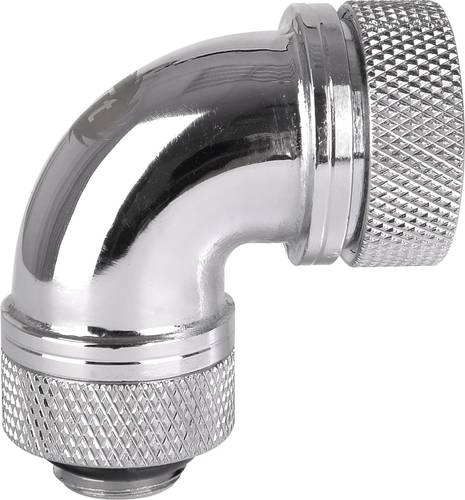 Thermaltake Pacific G1/4 PETG Tube 90-Degree Compression 16mm OD – Chrome Wasserkühlung-Winkelver