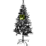 Europalms 83500299 Künstlicher Weihnachtsbaum mit Beleuchtung Tanne Warmweiß LED Grün mit Ständer