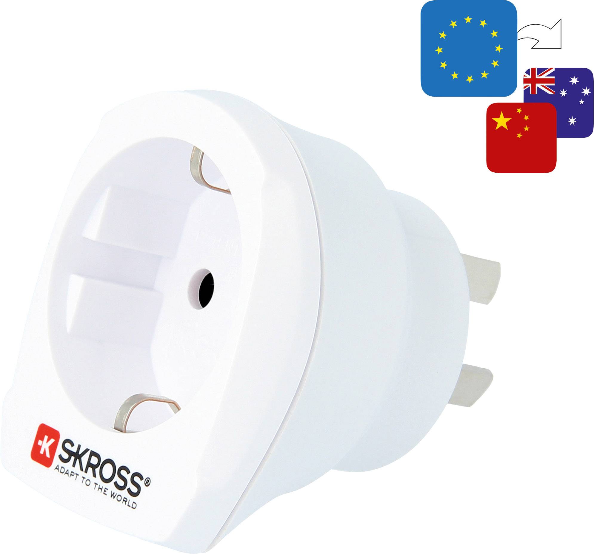 Skross 1.500209-E Reiseadapter CA EU to AUS/CHINA
