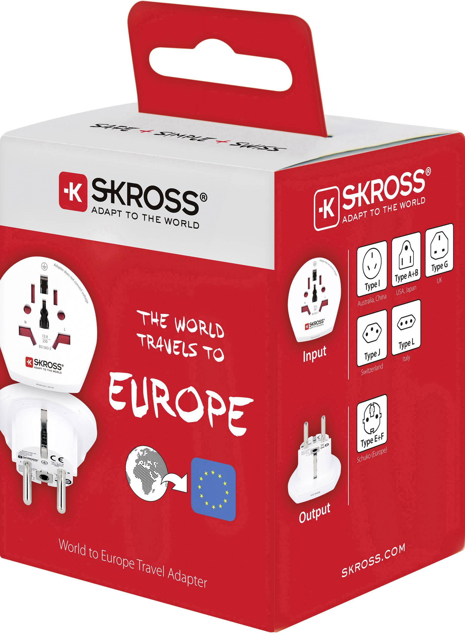 SKROSS Country Adapter World to Europe - Adapter für Power Connector - Typ F (S)