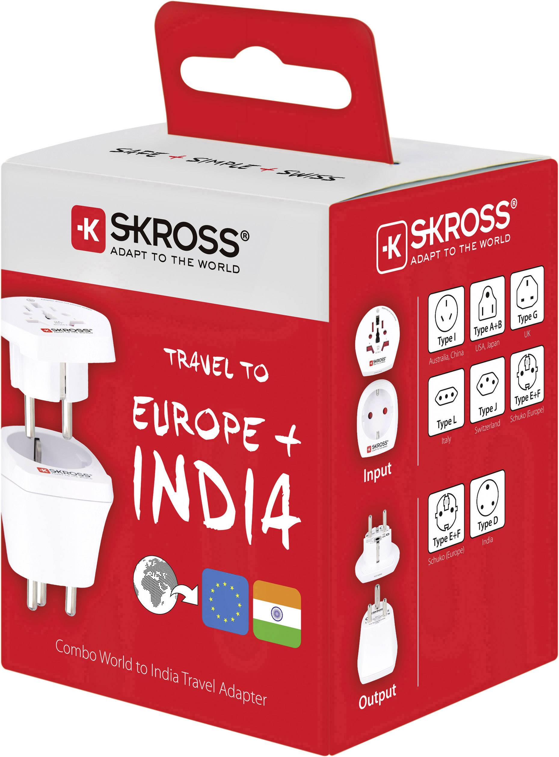 Skross 1.500215-E Reiseadapter CO W to IND