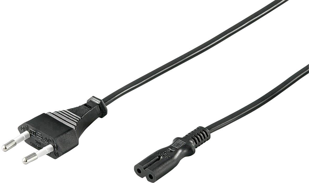 Goobay 95038 Strom Netzkabel Schwarz 3.00 m