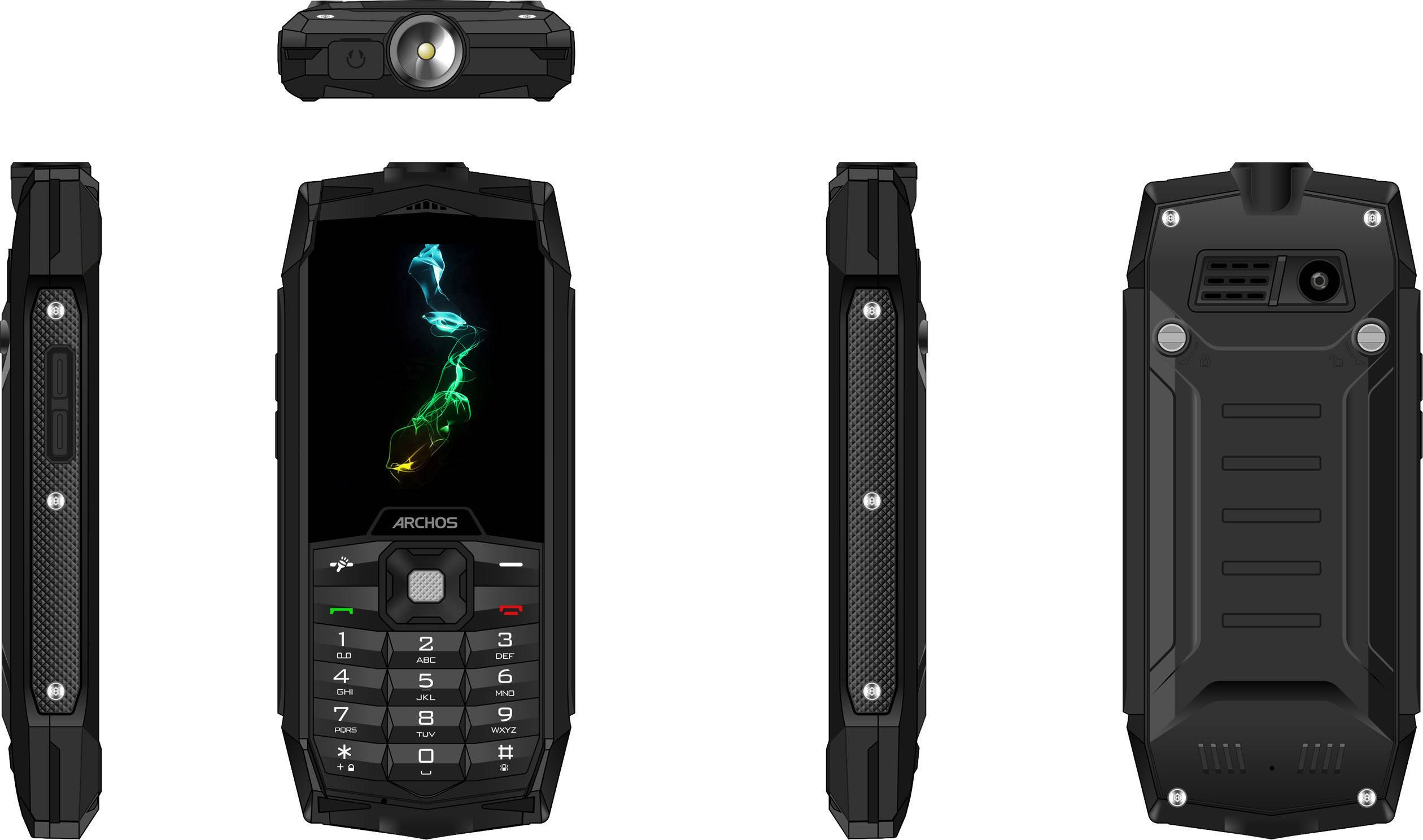 Archos Saphir 24F Outdoor-Handy Schwarz