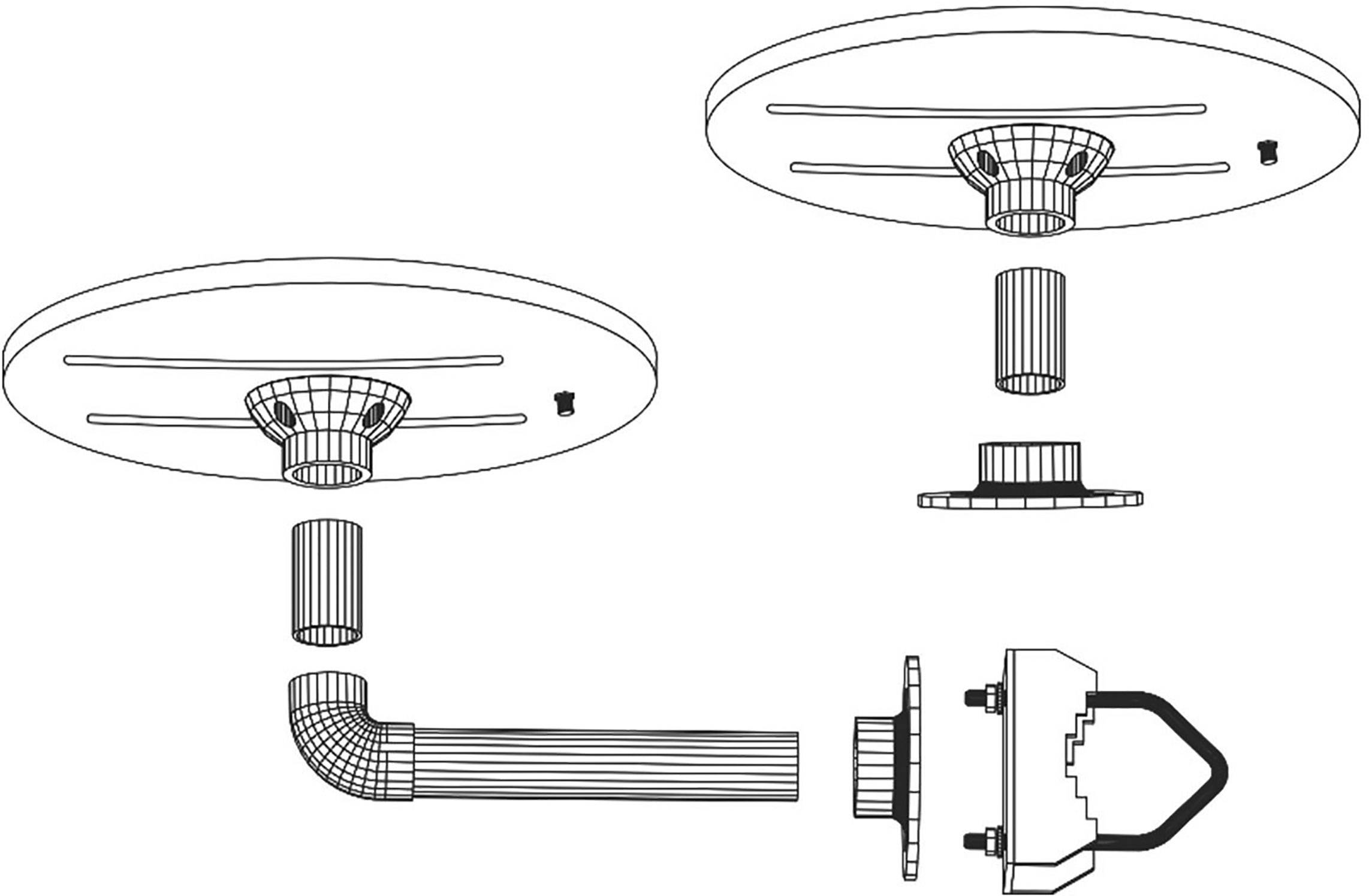 MegaSat T4 Aktive DVB-T/T2-Rundstrahlantenne KFZ, mobil, LKW, Außenbereich Verstärkung: 30 dB Weiß