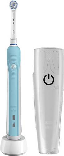 Oral-B Pro 750 Sensi Ultra Thin Elektrische Zahnbürste Rotierend/Oszilierend Hellblau