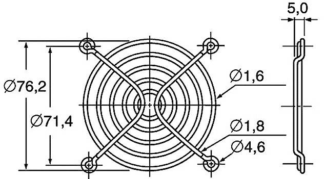 Panasonic ASFN88001 Lüftergitter 1 St. (B x H) 80 mm x 80 mm Stahl