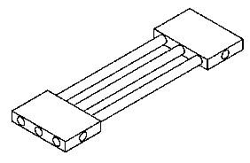 QuickCool Wärmekoppelelement (L x B x H) 60 x 10 x 40 mm Lochabstand: 20 mm QG-IF-A3-1X3
