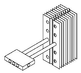 QuickCool Wärmekoppelelement (L x B x H) 60 x 12 x 40mm Lochabstand: 26mm QG-IF-A8-1X2