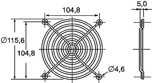 Panasonic ASFN18001 Lüftergitter 1 St. (B x H) 120 mm x 120 mm Stahl