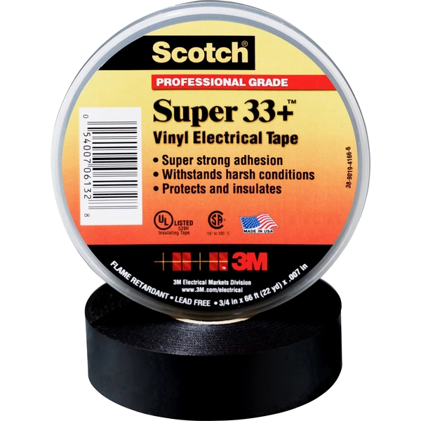 Scotch SUPER33+-19X33 Isolierband Scotch® Schwarz (L x B) 33m x 19mm 1St. Scotch SUPER33+-19X33 Isolierband Scotch® Schwarz (L x B) 33m x 19mm 1St.