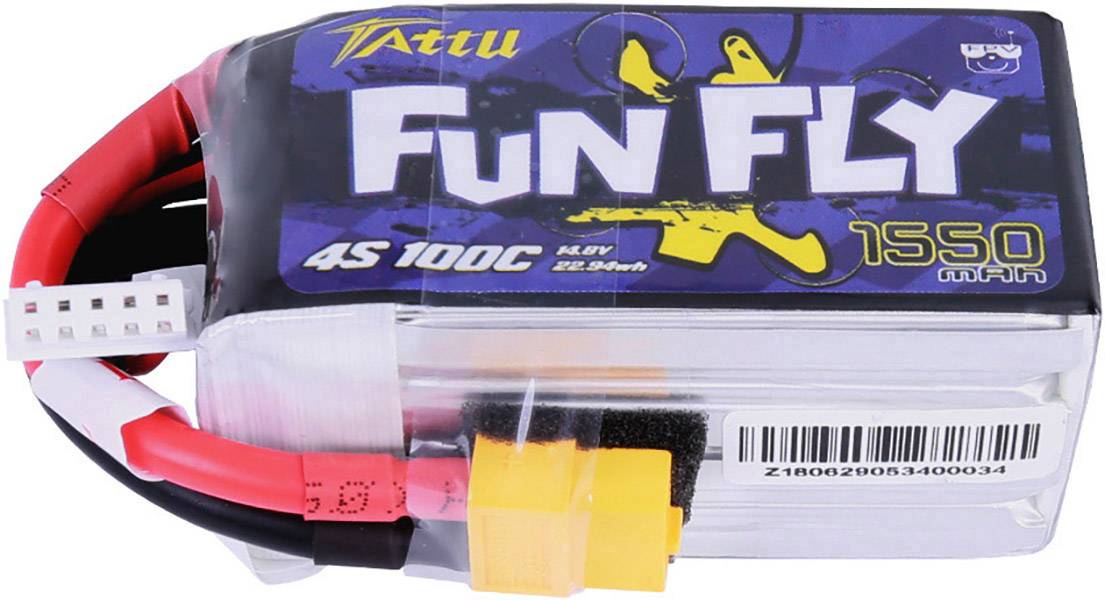 Tattu Modellbau-Akkupack (LiPo) 14.8V 1550 mAh Zellen-Zahl: 4 100 C Softcase XT60