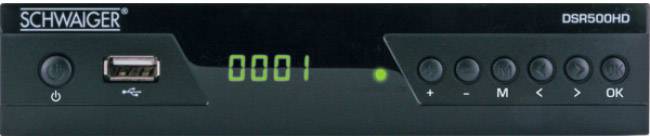Schwaiger DSR500HD HD-SAT-Receiver Front-USB Anzahl Tuner: 1