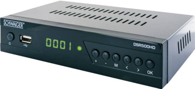 Schwaiger DSR500HD HD-SAT-Receiver Front-USB Anzahl Tuner: 1