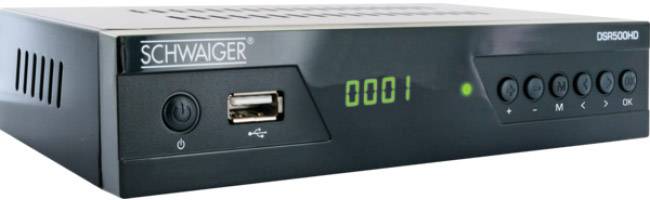 Schwaiger DSR500HD HD-SAT-Receiver Front-USB Anzahl Tuner: 1